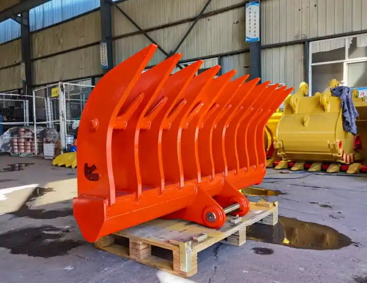 10-20T Root Rake Voor graafmachines die lange, omvangrijke puin op de grond laten liggen