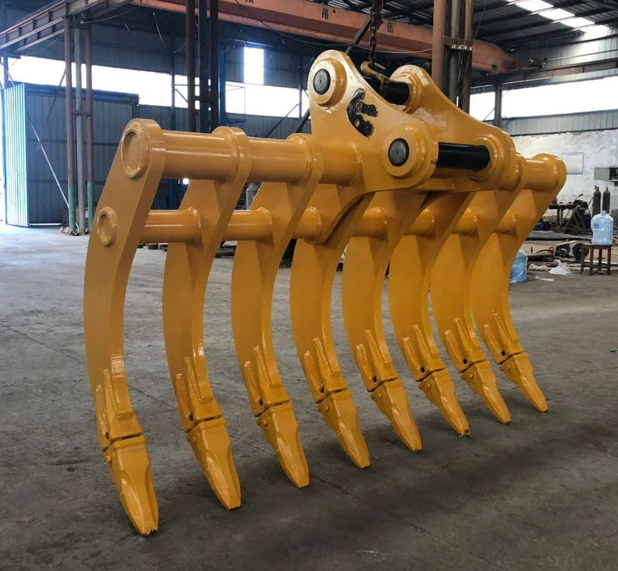 Zware stalen graafmachine Root Rake Graafmachine Root Rake Aanhangsel voor het verwijderen van wortels